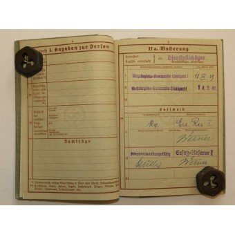 Wehrpaß ausgestellt auf Alfred Kühnle ohne Dienst. Espenlaub militaria